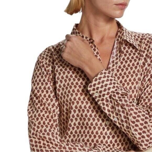 NILI LOTAN - Libby Paisley Button Down Dress Shirt Sz S - Picture 3 of 10